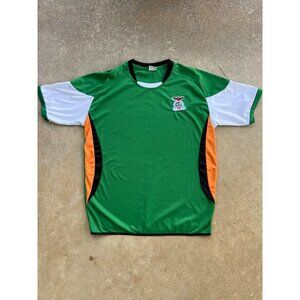 Vintage Zambia National Football Team Soccer Green Jersey XXXL R3